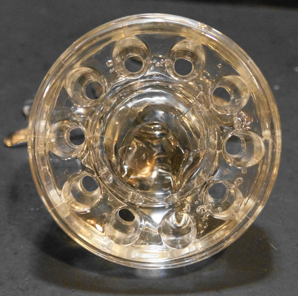 Cambridge Arms Seagull Flower Frog Clear Glass 1940s