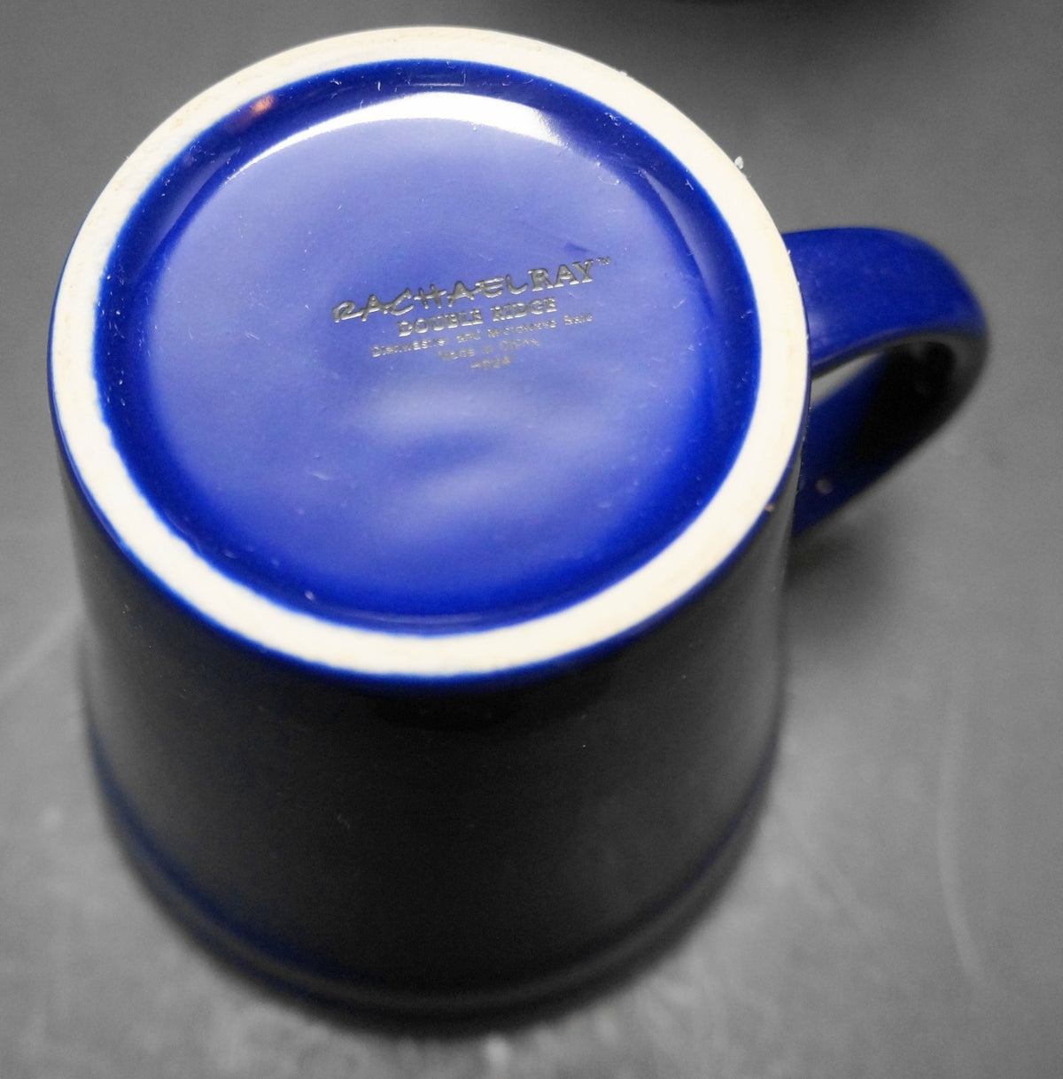 Rachael Ray Double Ridge Blue Raspberry Coffee Mugs Set of 3