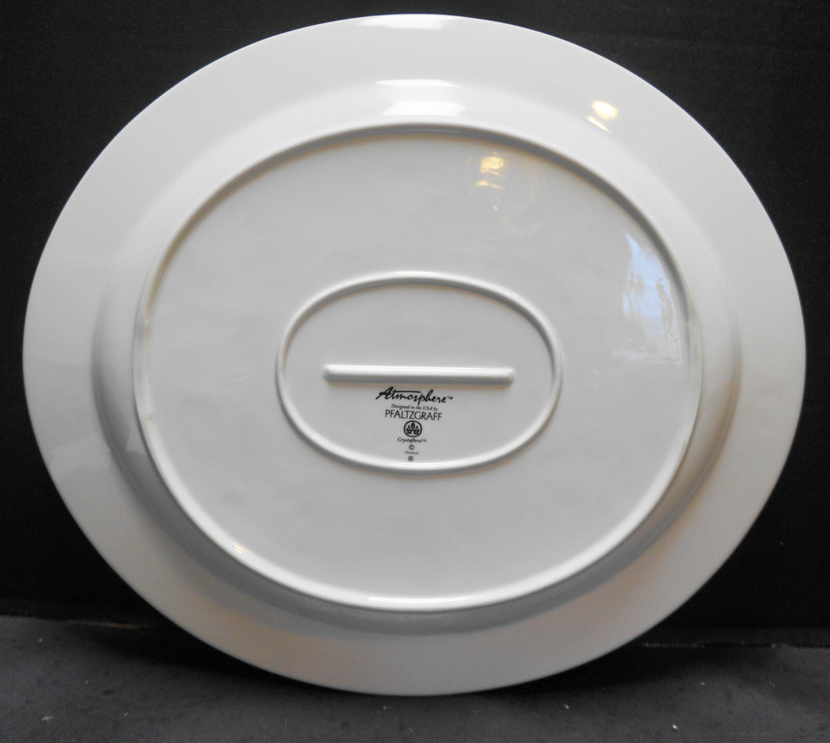 PFALTZGRAFF ATMOSPHERE CRYSTAFLORA LARGE SERVING OVAL PLATTER 14 3/4" X 13"