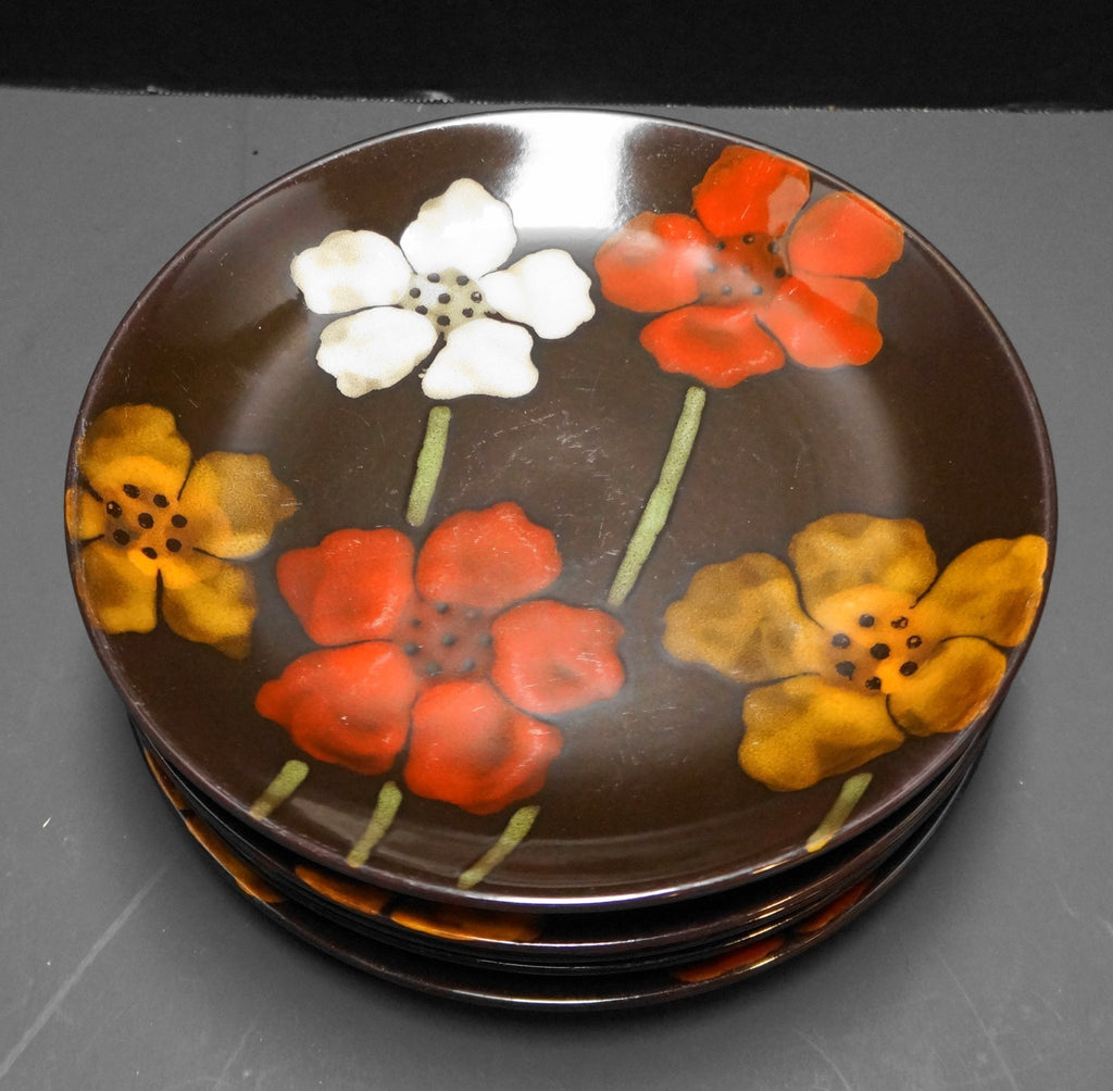 Pfaltzgraff Painted Poppies Accent Salad Plates Set of 6