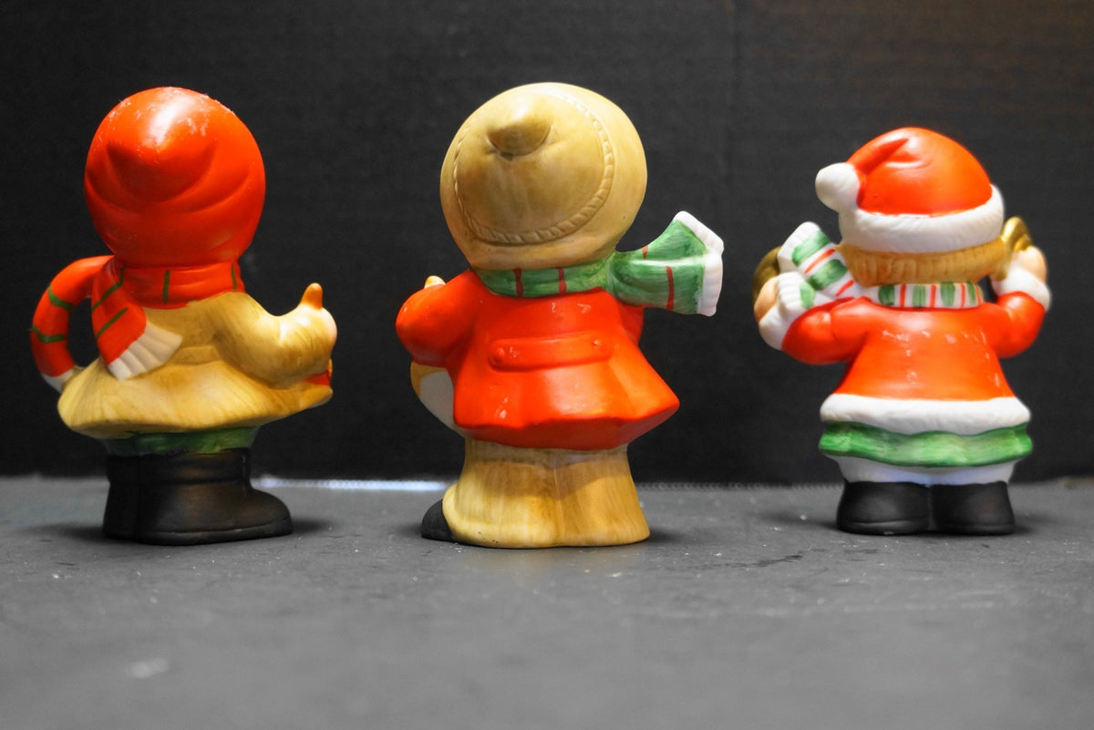 Homco Vintage Christmas Figurines Children Musicians Set of 3