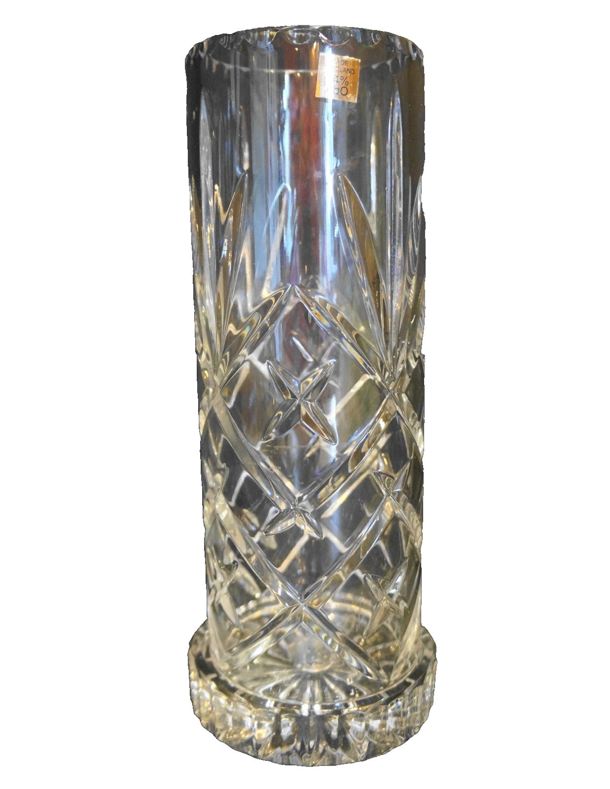 Ceska Tradition Mouth Blown Hand Cut Crystal Hurricane Candle Lamp Poland