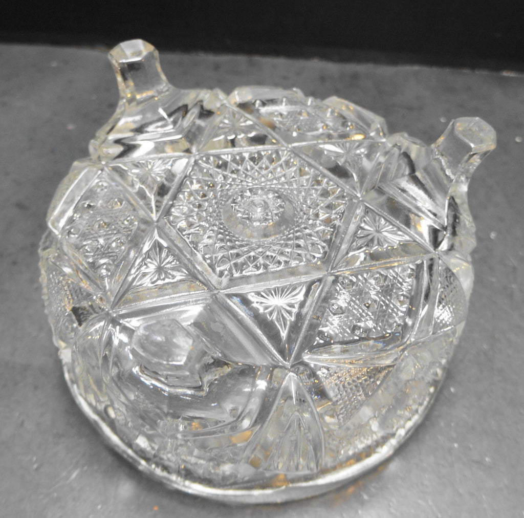 Imperial Glass 587 Hobstar Fern Bowl Three Toed