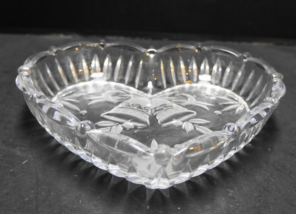 Studio Nova Crystal Heart Dish Frosted Wedding Christmas Bells
