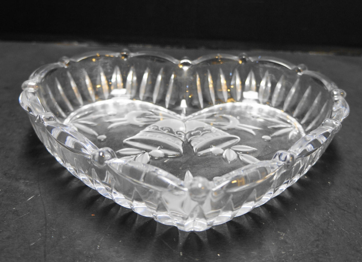 Studio Nova Crystal Heart Dish Frosted Wedding Christmas Bells