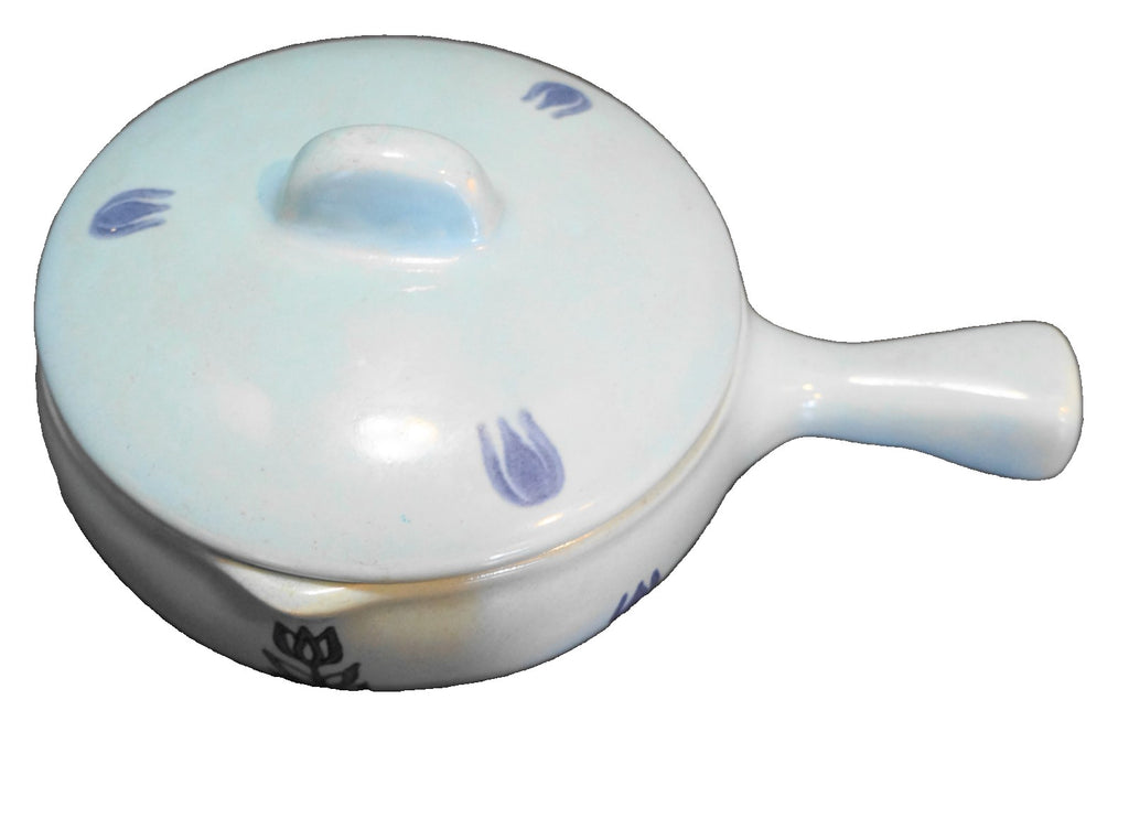 Cronin Cameron Clay Blue Tulip Soup Sauce Individual Bean Pan