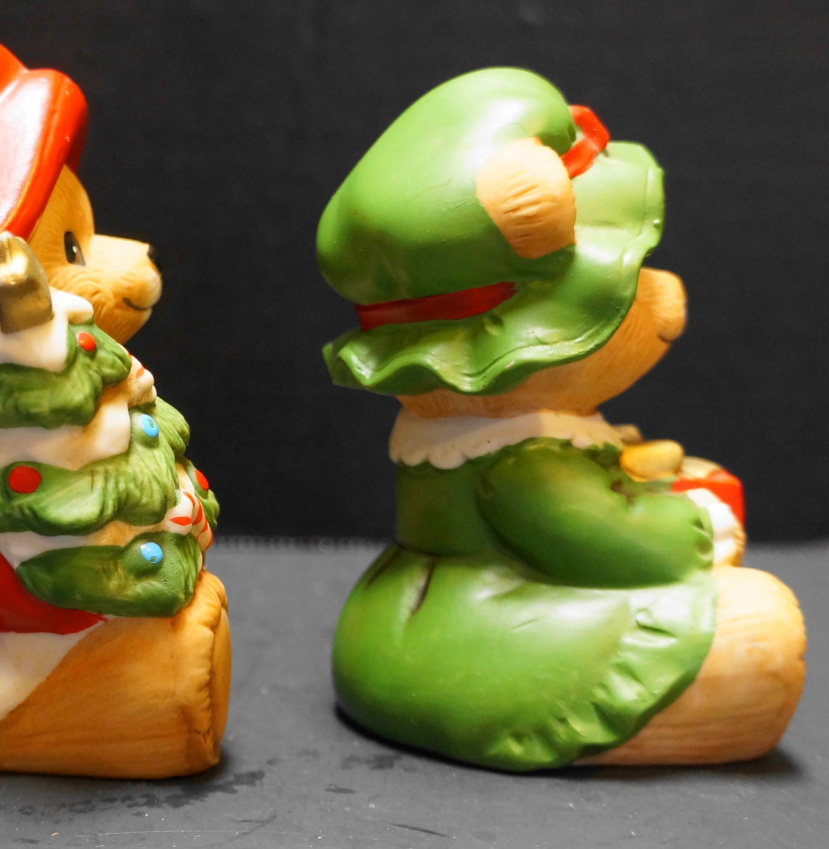 Homco Christmas Mama Papa Bear Figurines 5175