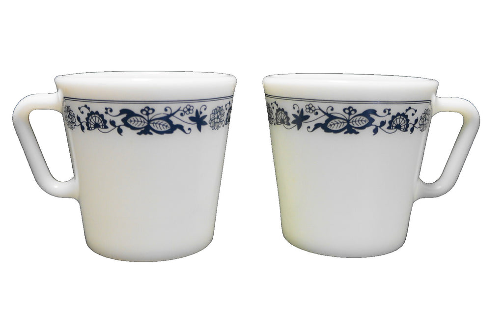Pyrex Corning Old Town Blue Onion Mugs Pair