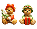 Homco Christmas Mama Papa Bear Figurines 5175
