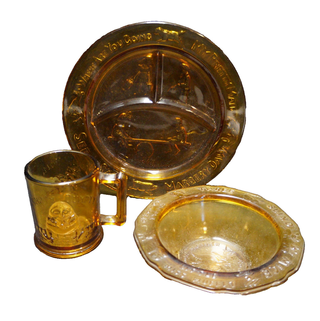 Tiara Exclusives Amber Nursery Rhyme Set Plate Bowl Mug