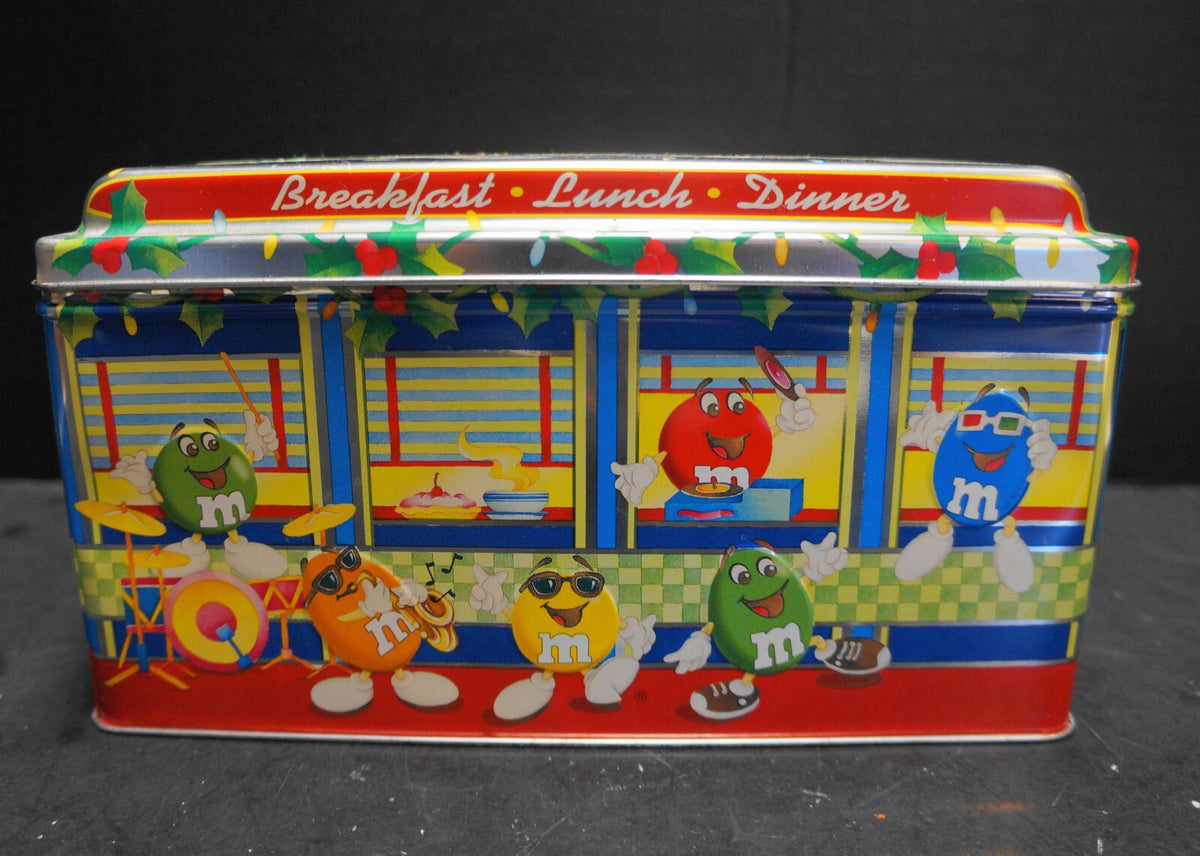M&M's Brand Diner Christmas Village Series Limited Edition 4th Tin Canister 1996