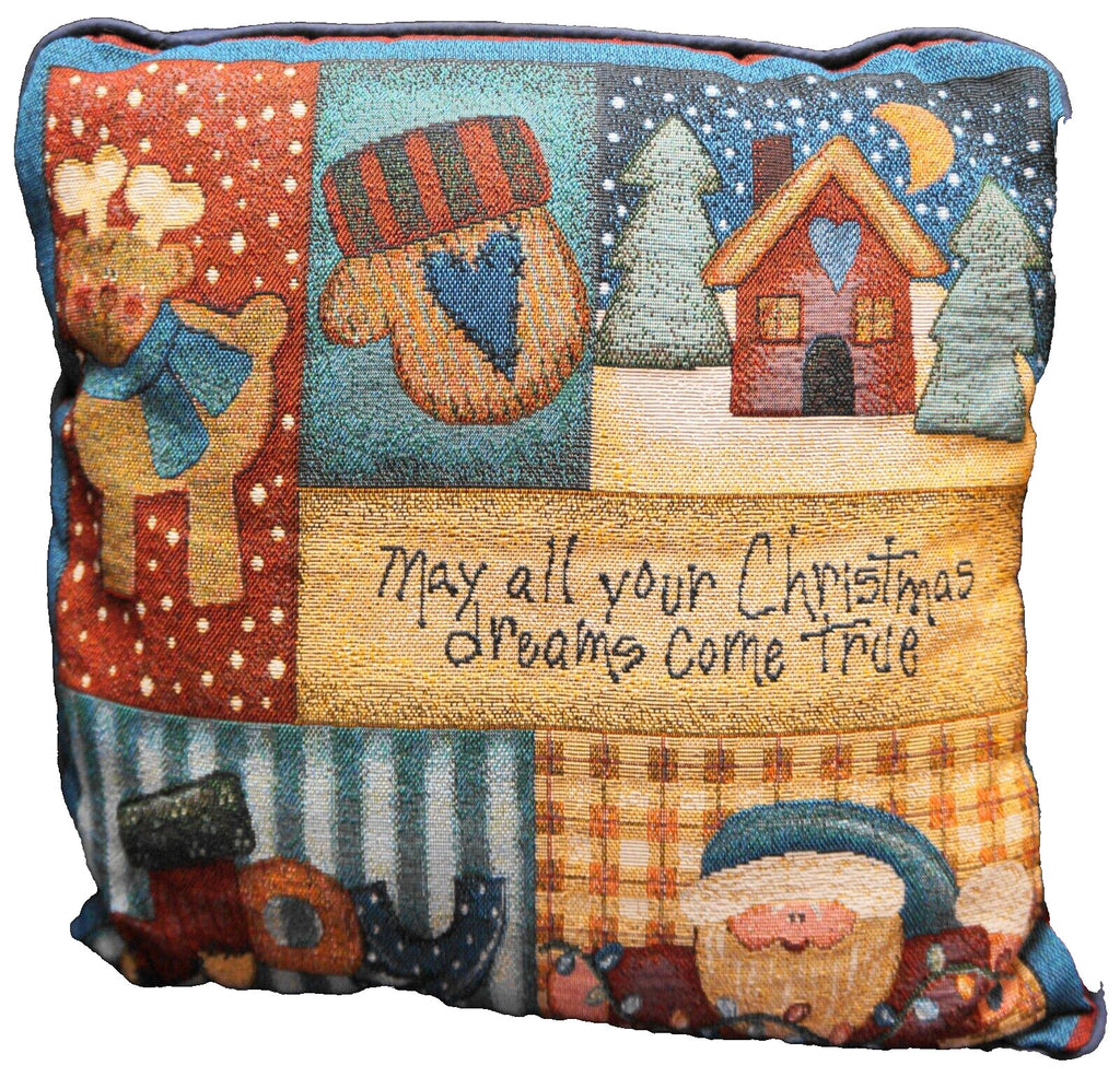 May All Your Christmas Dreams Come True Tapestry Pillows Pair