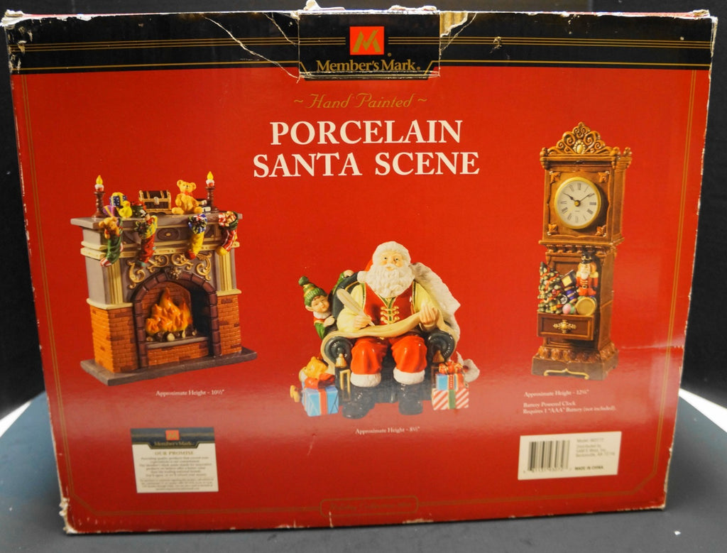 Member's Mark Porcelain Santa Scene In Box