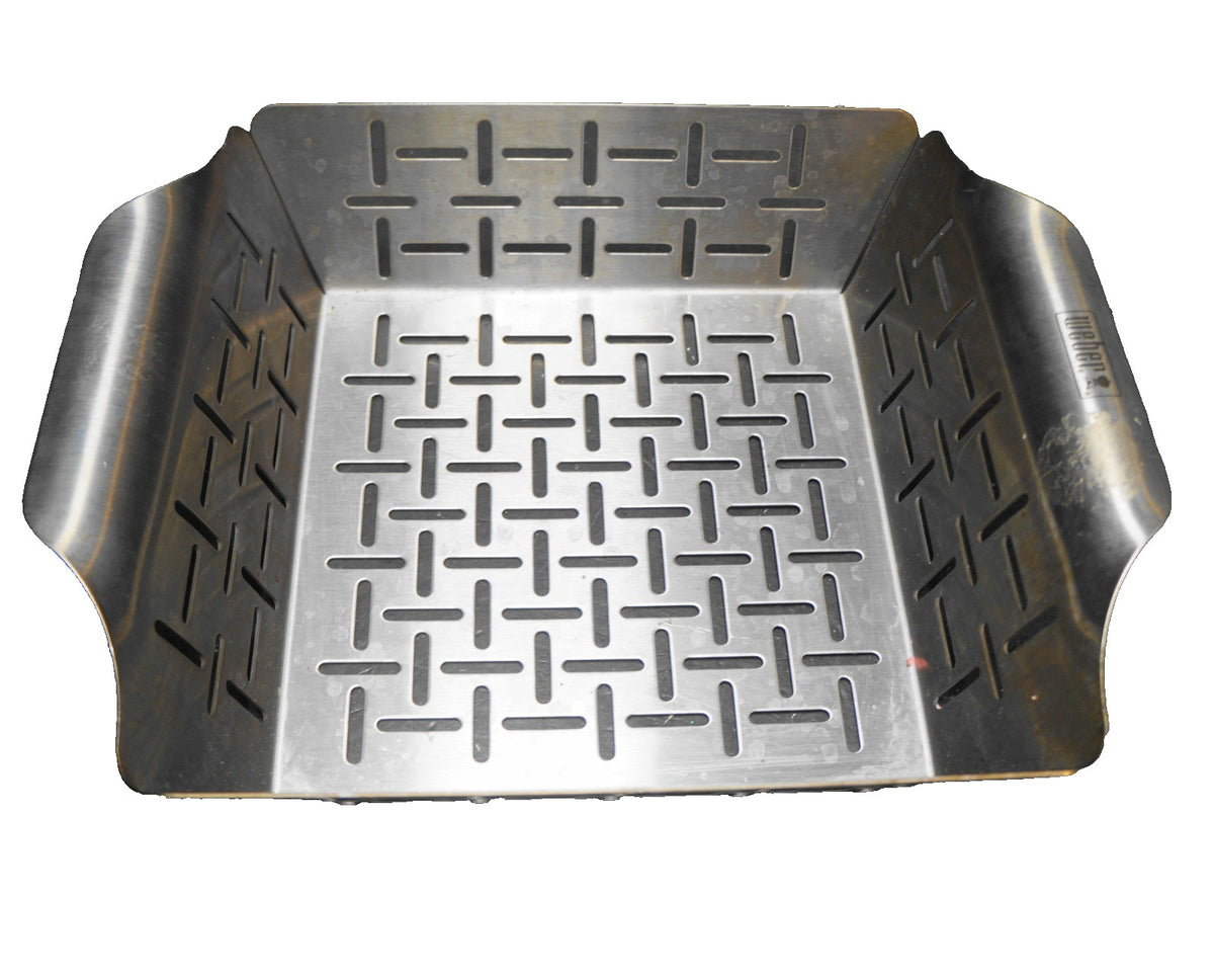 Weber Stainless Square Grill Basket 9 1/2" x 7 1/2" x 2 Used
