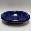Cobalt Blue Glaze Oval Soap Dish Midcentury Marked VB