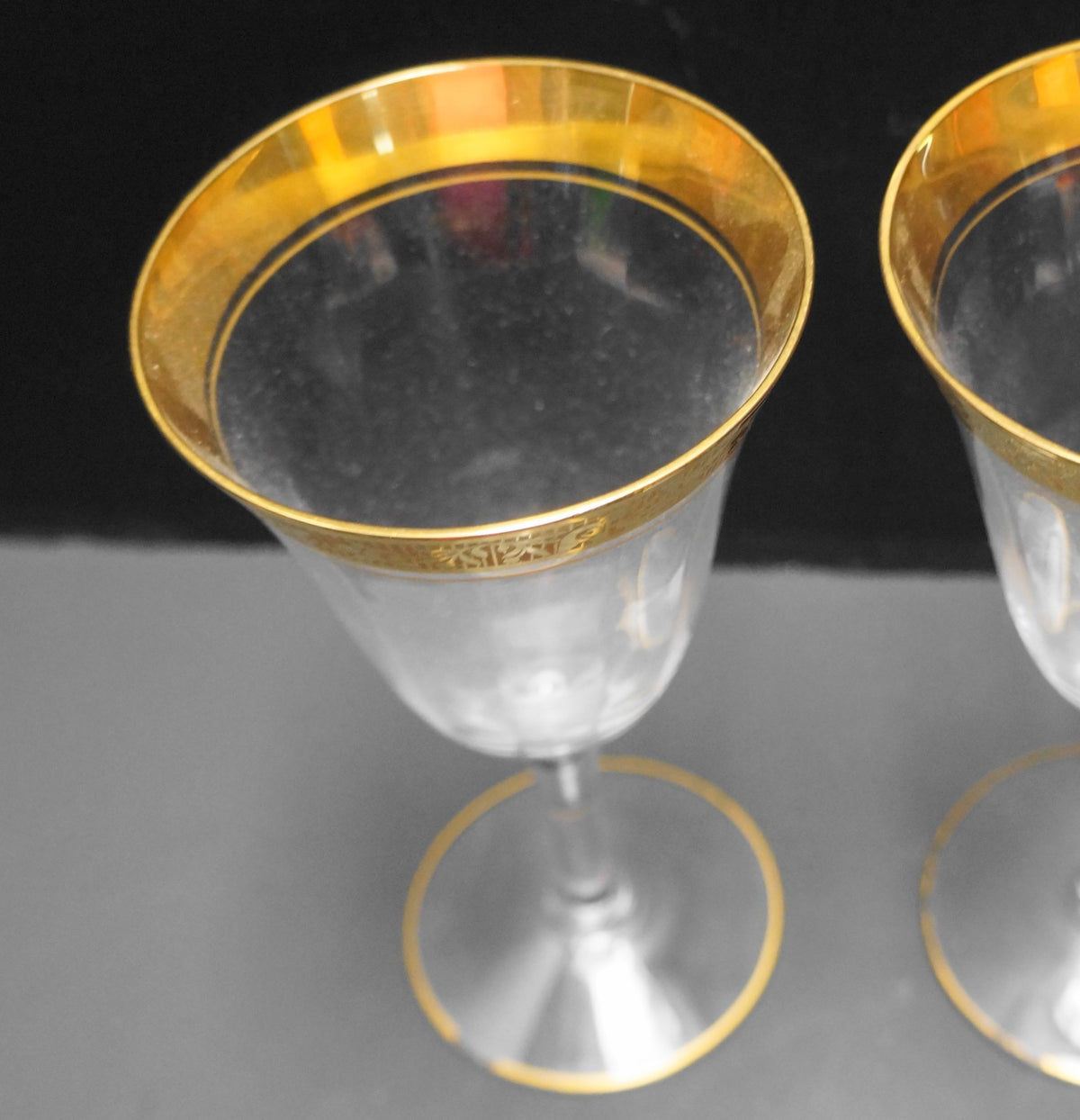 Tiffin Rambler Rose Water Goblets Pair 6 1/2"