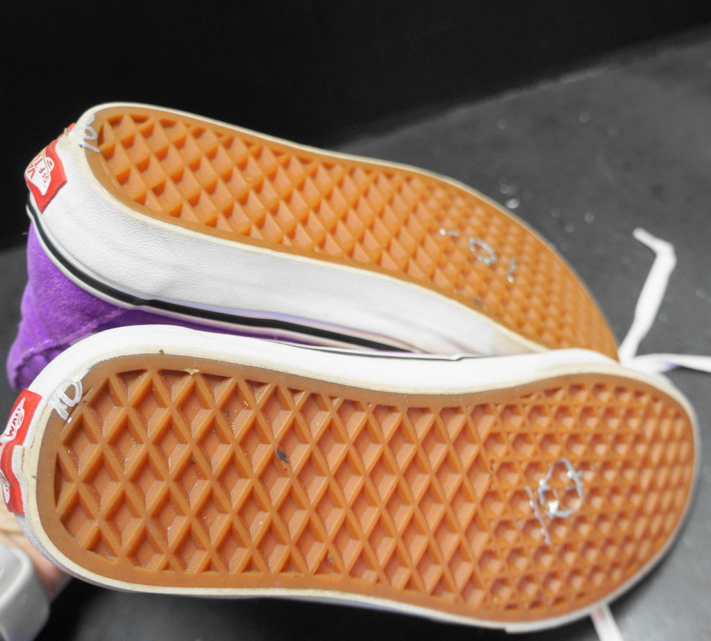 Vans SK8-Hi Purple White Suede Canvas High Top Skater Shoes M 4.5 W 6