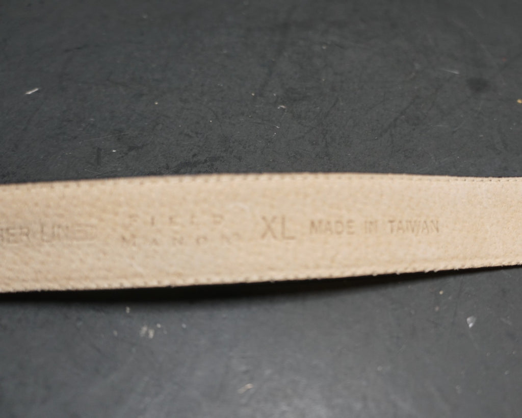 Field Manor Black Leather Belt Made in Taiwan XL