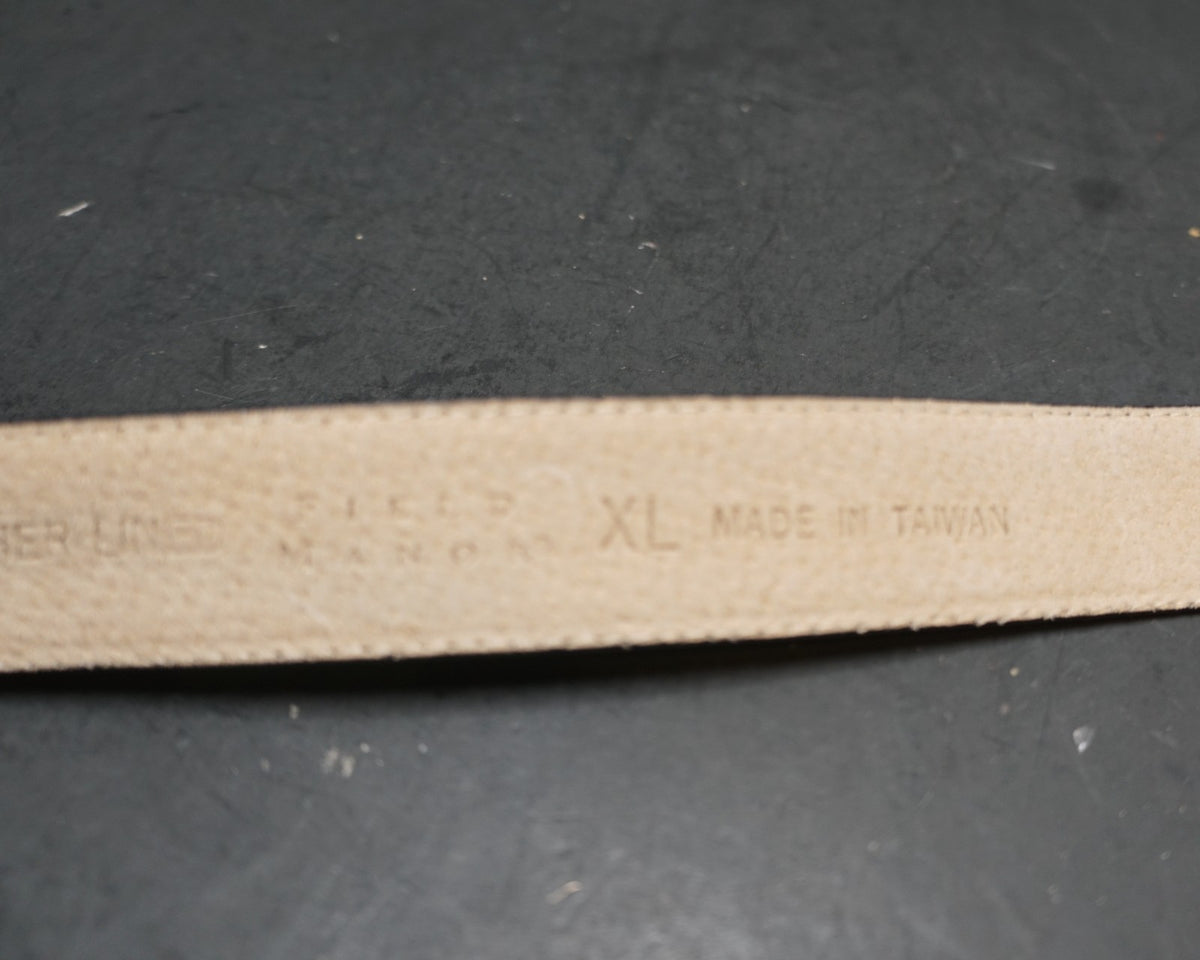 Field Manor Black Leather Belt Made in Taiwan XL