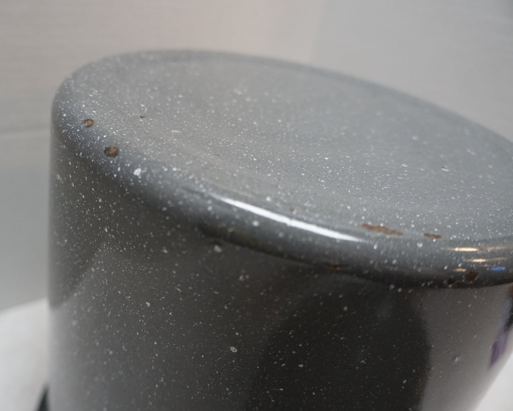 Gray Speckled Granite Ware Stock Pot 6 Qt 8" Used