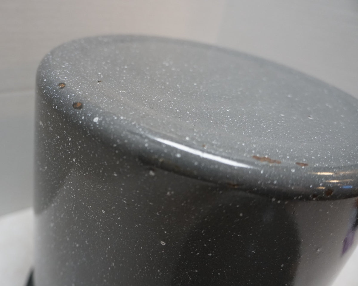 Gray Speckled Granite Ware Stock Pot 6 Qt 8" Used
