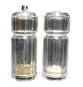 Olde Thompson Clear Lucite Acrylic Paneled Faceted Salt Shaker Pepper Grinder Pa