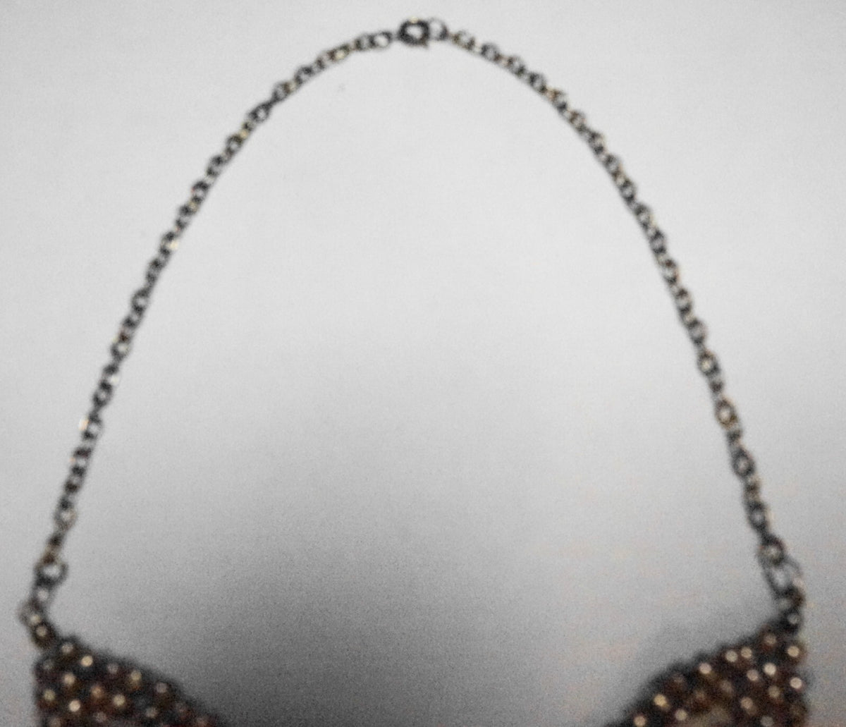 Tribal Silver Cowrie Shell Beaded Fringe Bib Necklace