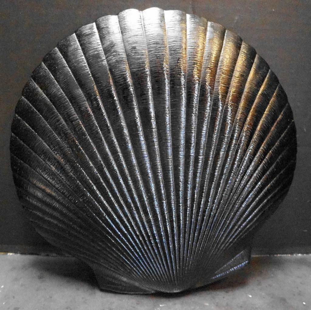 Arcopal Coquillage Black Glass Dinner Plate Clam Shell Set of 3