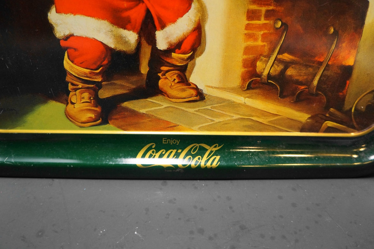 Dear Santa Please Pause Here Coca-Cola Tray 1980s 13 7/8" x 10 1/2"