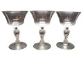Libbey Liberty Bell Eagle Stem Champagnes Tall Sherbets Set of 3