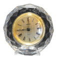 Crystal d'Arques Lead Crystal Faceted Round Desk Clock Staiger Germany