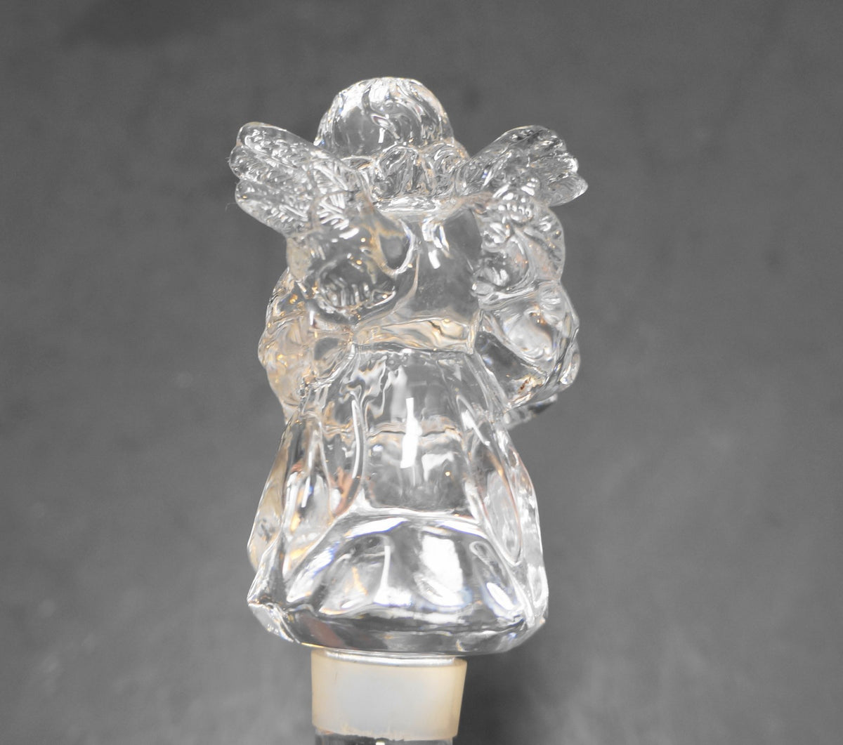 Mikasa Cherub Song Crystal Wine Bottle Stopper 1990s