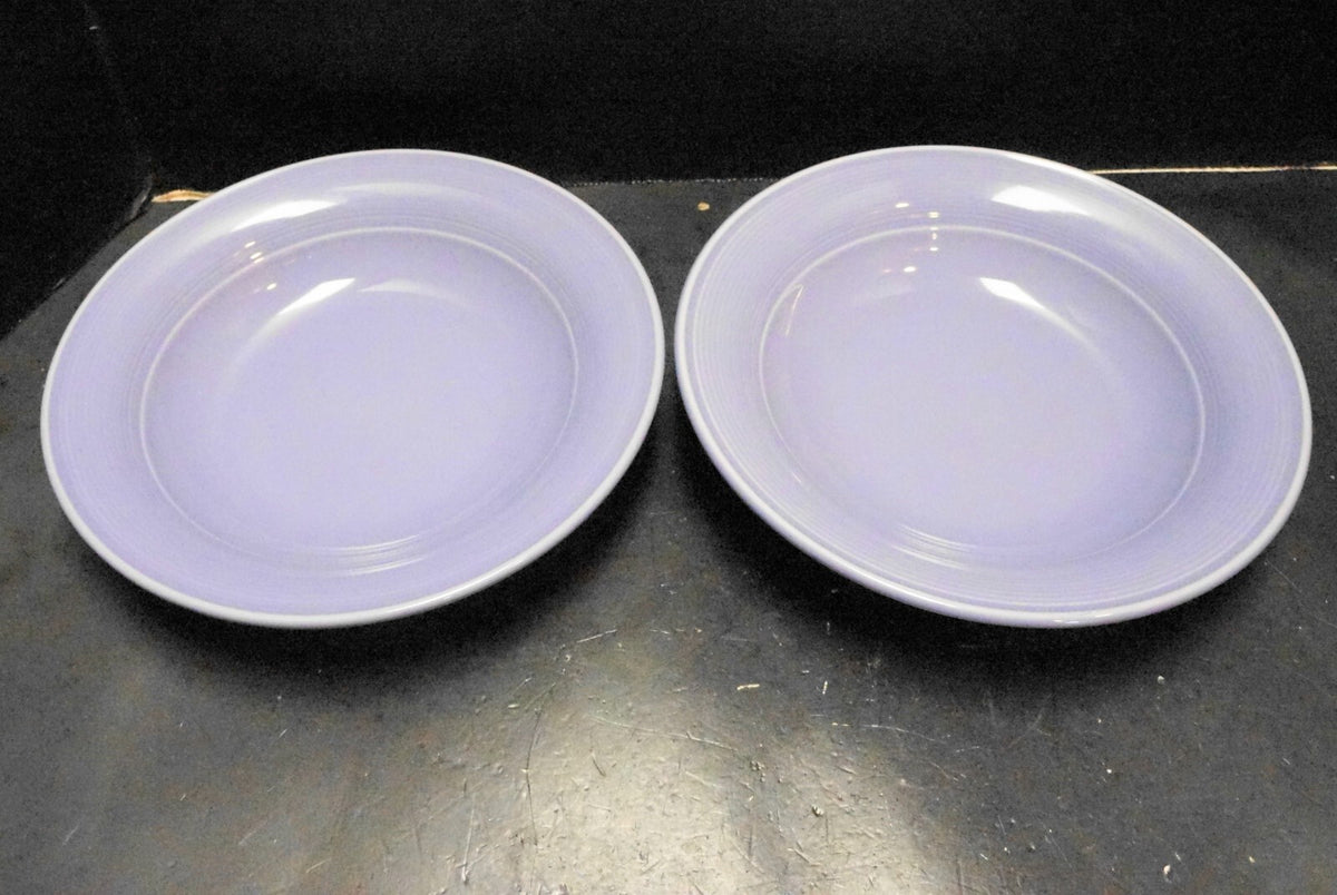 Nancy Calhoun Solid Color Violet Soup Bowls Pair