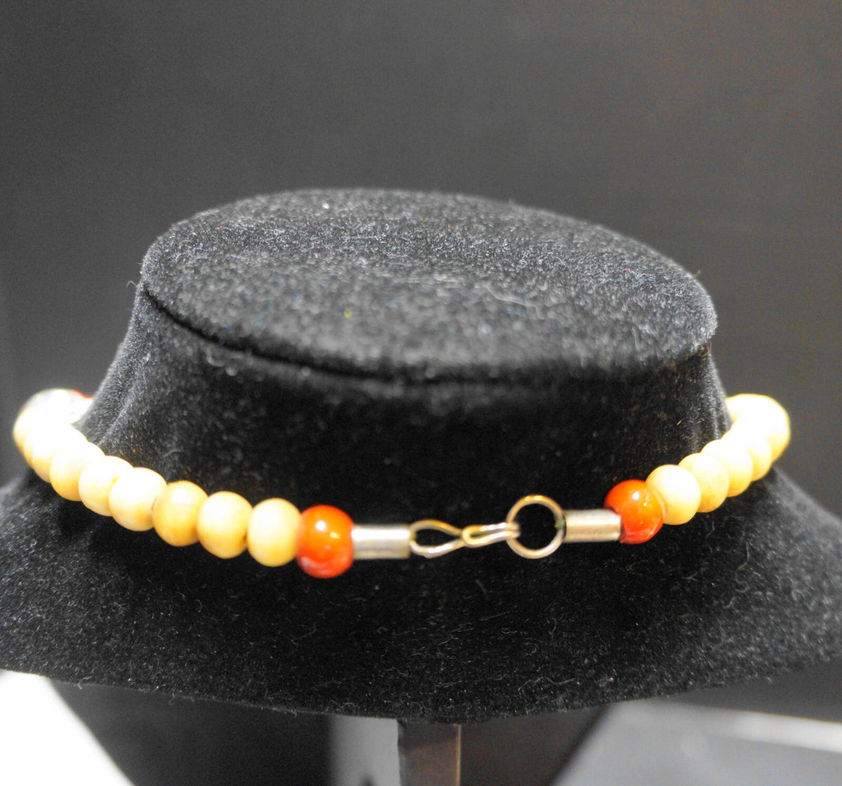 Turkmen Tribal Silver Carved Carnelian Necklace