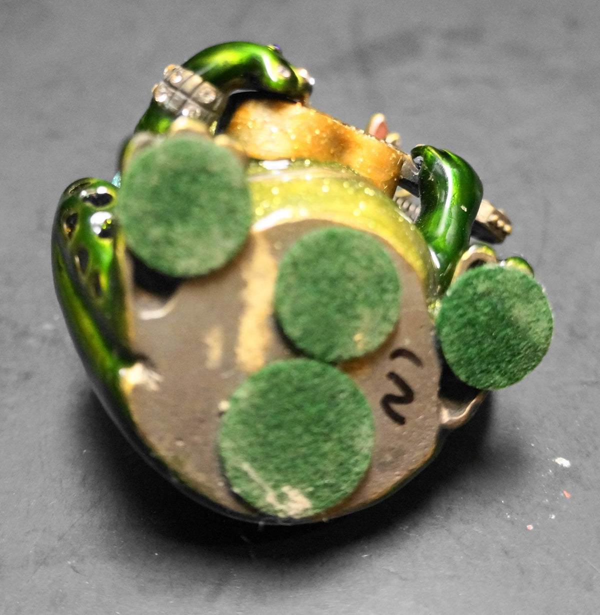 Lacombe Freddy the Frog Enamel Jeweled Trinket Box