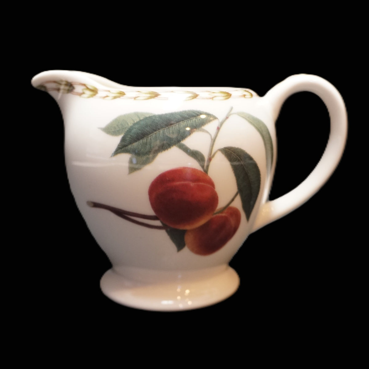 Queen's Hooker Fruit Creamer Peaches Fine China India