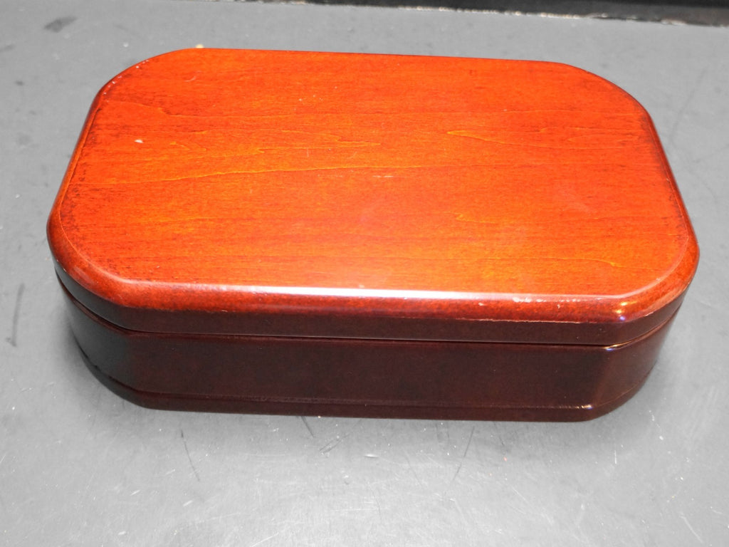 Mele Morgan Cherry Wood Jewelry Chest Box Cream Velvet Lining
