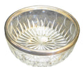 Leonard Italy Cut Crystal Bowl Silverplate Rim 9 IN