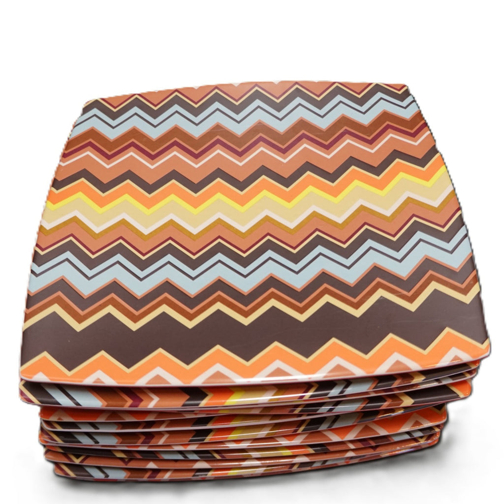 Missoni for Target ZigZag Melamine Square Dinner Plates Set of 12