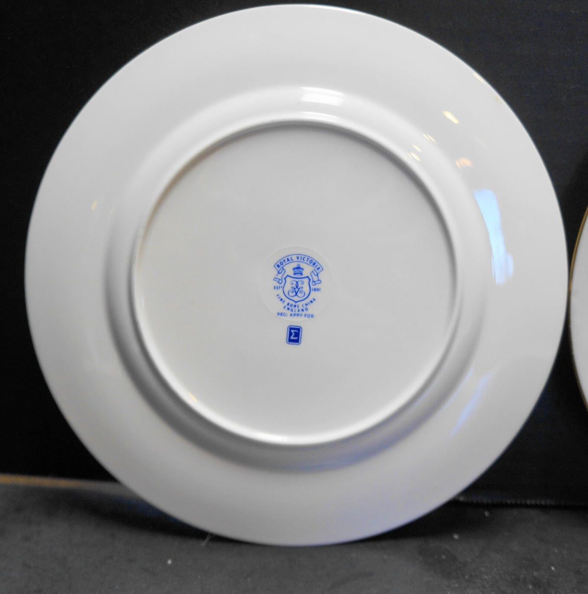 Royal Victoria England Fine Bone China Purple Floral Flowers Salad Plates