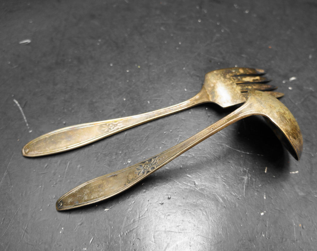 Lady Doris Silverplate Gravy Ladle Medium Cold Fork Pair