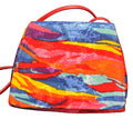 Bright Rainbow Marbled Splash Jacquard 1980s Purse