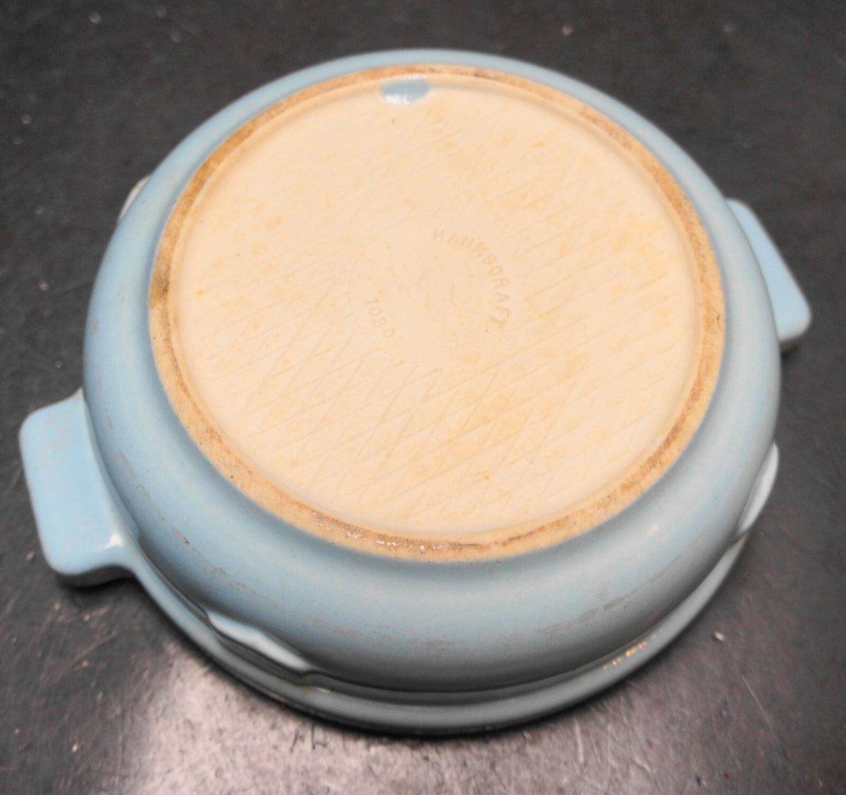 Hankscraft Light Blue Baby Warming Dish 1930s-1940s
