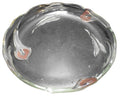 Mikasa Crystal Mayfair Frosted Pink Calla Lily 12 IN Platter Tray