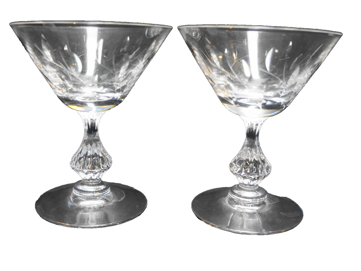 Duncan & Miller Willow Tall Champagne Sherbet Pair
