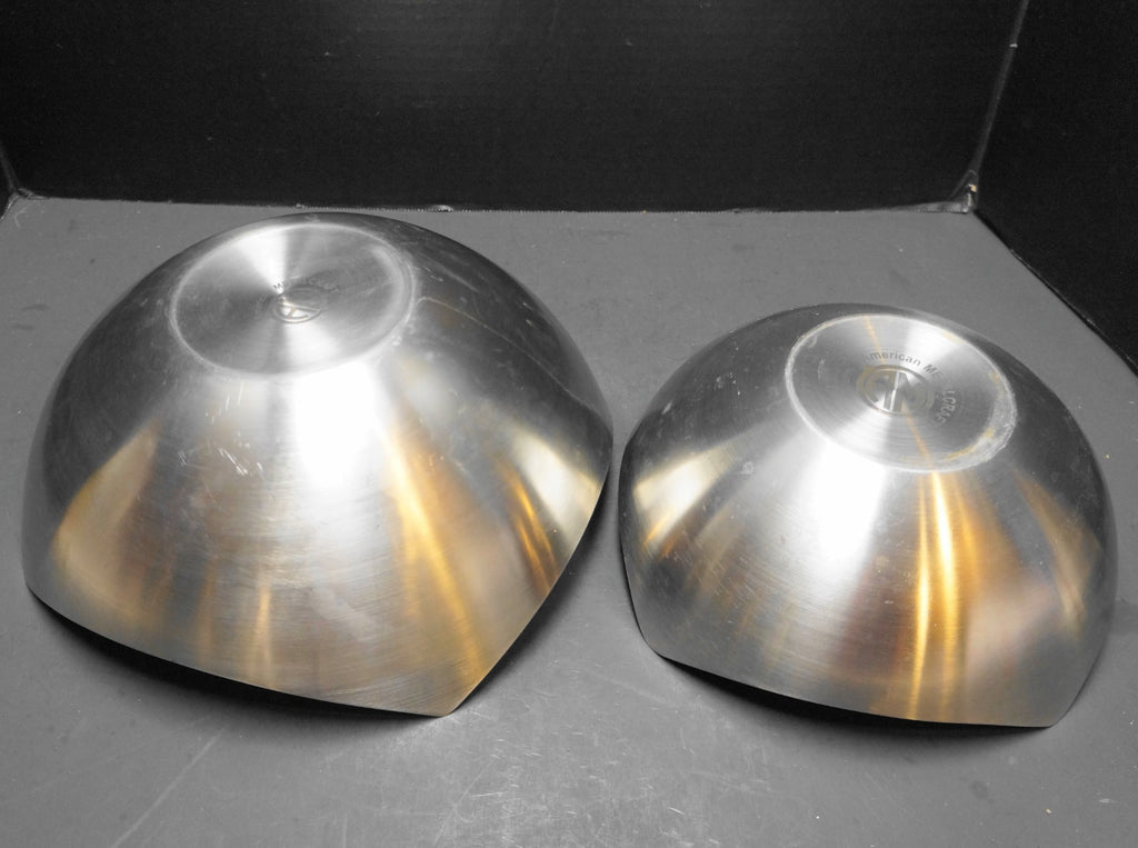 American Metalcraft Squond Stainless Steel Bowls Pair 10 3/4 IN 9 IN