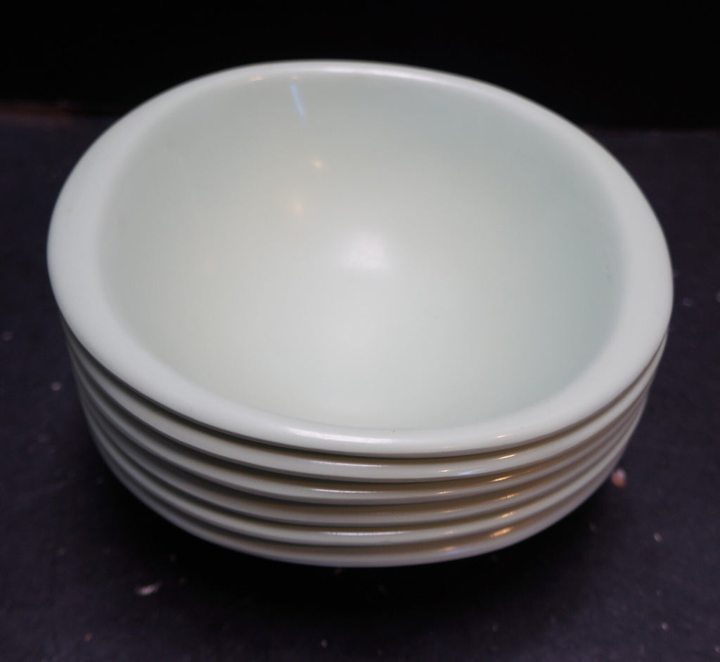 Boonton Ware Belle Pale Pastel Green Cereal Fruit Dessert Bowls Set of 6 1307-12