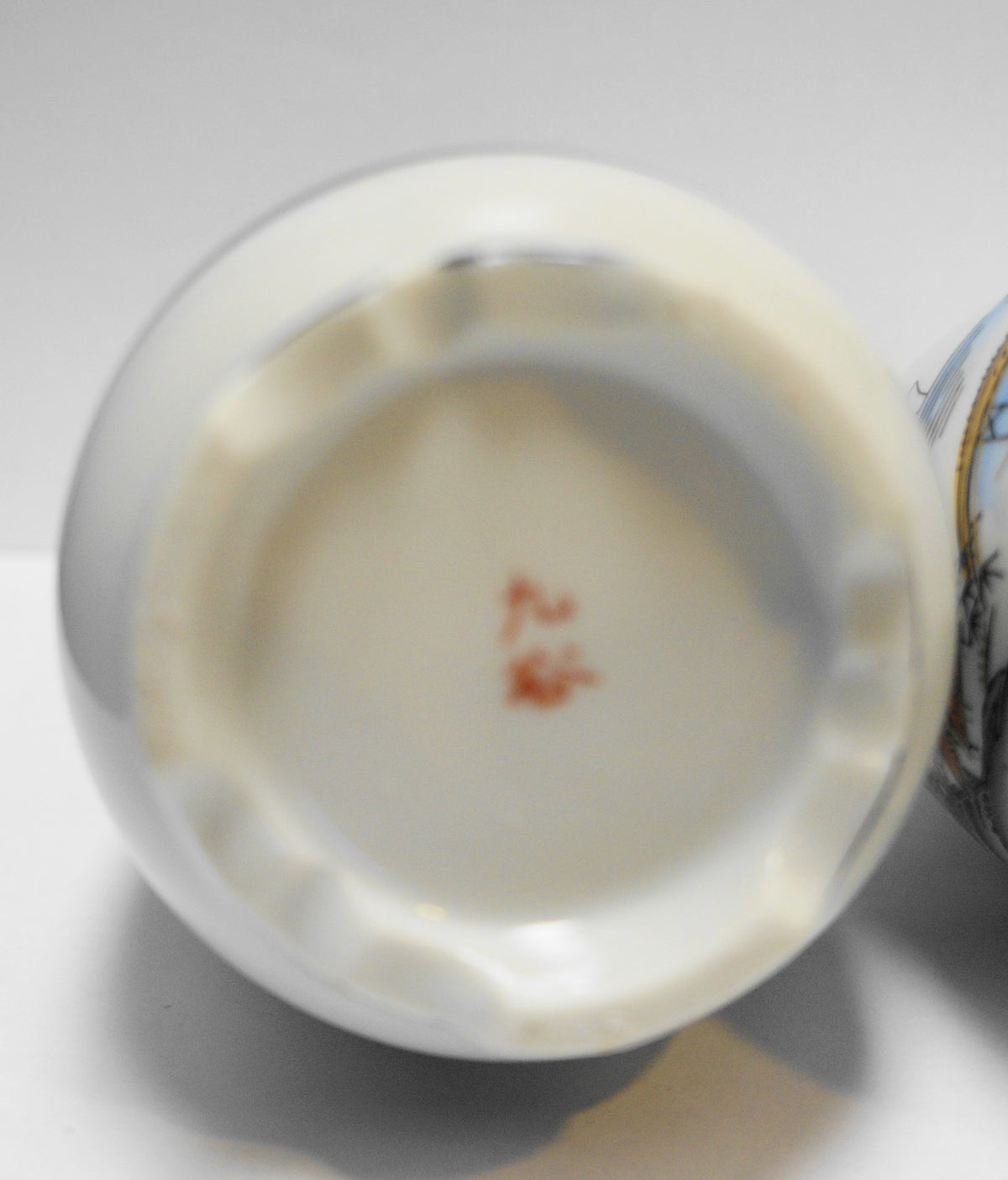 Kutani Japan Sake Bottles Pair Hand Painted Porcelain 1930s