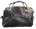 Bueno Black Moc Croc Vegan Faux Leather Duffle Overnight Carryon Bag