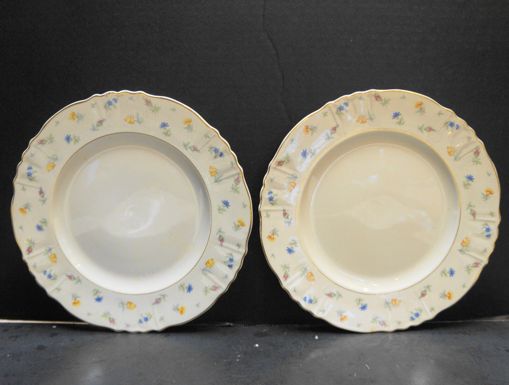 Syracuse China Old Ivory Suzanne Federal Shape Dinner Plates Pair